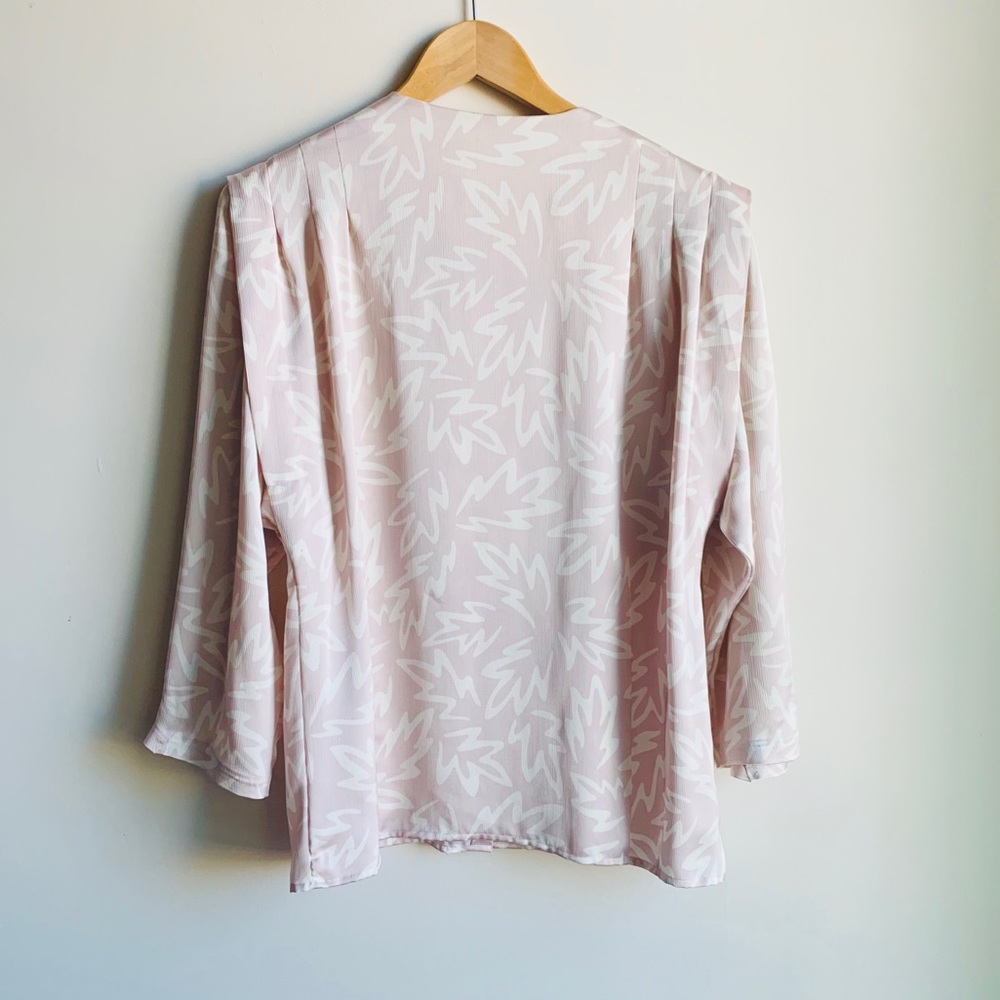80s Vintage Liz Claiborne Cotton Candy Pink Blouse - Picture 4 of 7